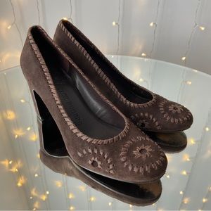 Jack Rogers Suede Leather Cutout Pump